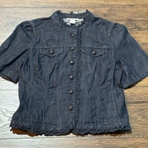 LOFT Jean Short Sleeve Blazer